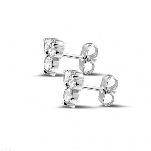 Dazzling 20-Carat Diamond Trilogy Earrings in Brilliant White Gold