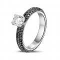Black-White Diamond Ring