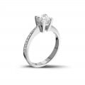Princess Cut Side Stone Diamond Ring