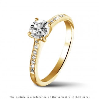 Prongs Side Diamonds Ring