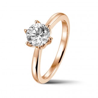 18 Karat Round Diamond Ring