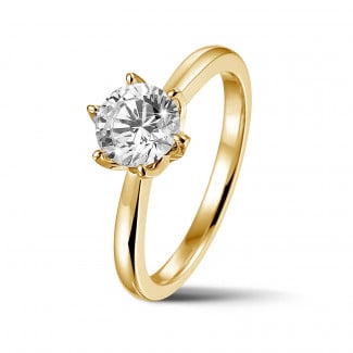 18 Karat Round Diamond Ring