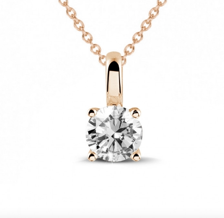 Diamond Solitaire Pendant Necklace