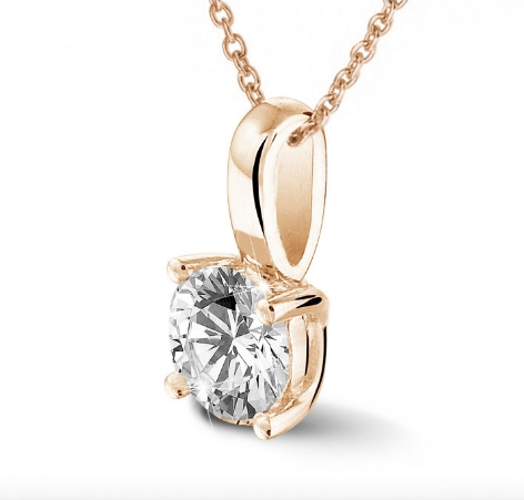 Diamond Solitaire Pendant Necklace