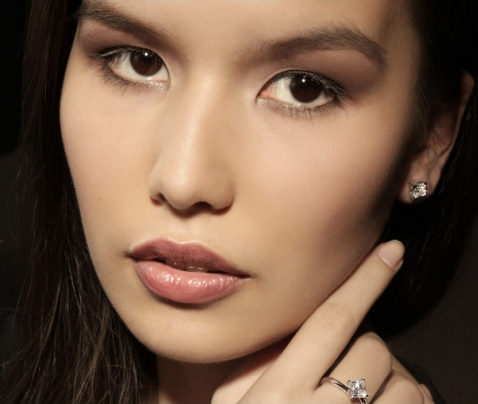 Princess Square Diamond Earring