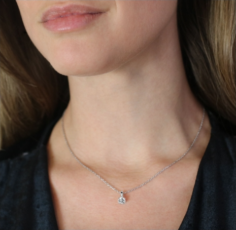 Diamond Solitaire Pendant Necklace