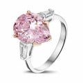 Pear Shape Pink Diamond Ring