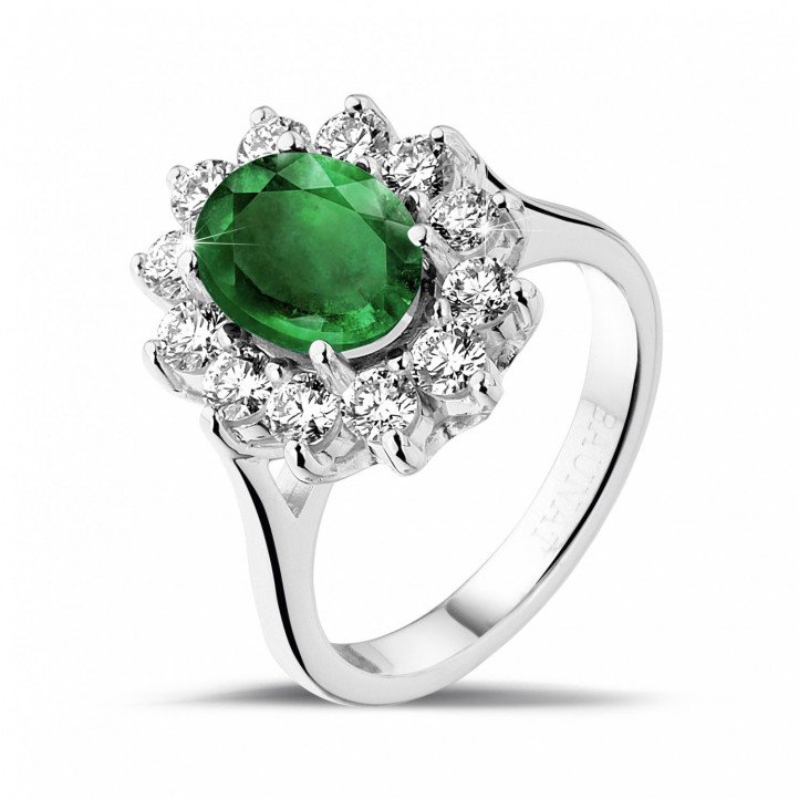 Princess Green Emerald Ring