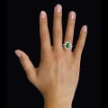 Princess Green Emerald Ring